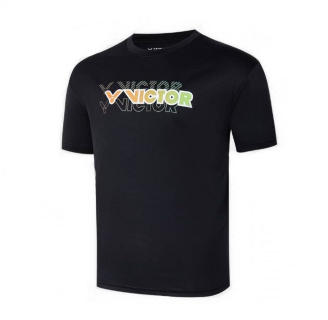 VICTOR T-2608 C 羽球上衣 運動服, 1個, T-2608 C 黑,2XL