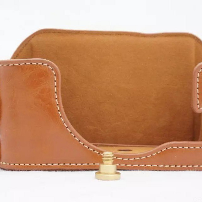 소니 RX1 카메라 가방 커버 RX1R 케이스 RX1RIII 카메라 커버 RX1R2 적용핸들 하프 세트, 브라운, 1개