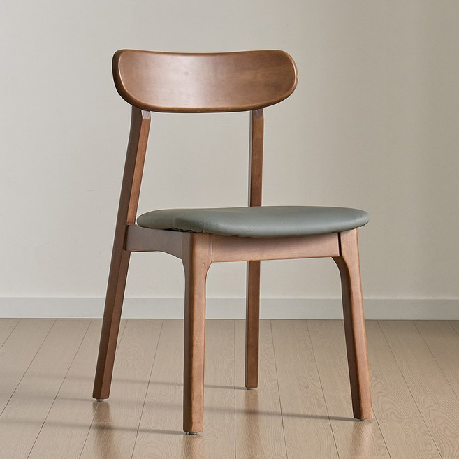 밀키 의자 카페 식당 의자, 월넛_그레이, 2개