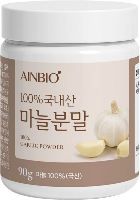 ainbio 국내산 마늘분말 가루 갈릭파우더, 2개, 90g