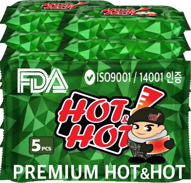 핫앤핫 프리미엄 보온대 핫팩 160g 5p, 6세트
