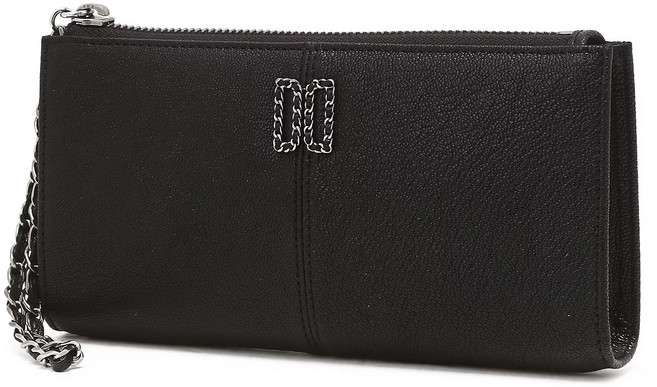 닥스 블랙 DD로고 가죽 스몰 클러치 겸 장지갑 YMDCWA767BK