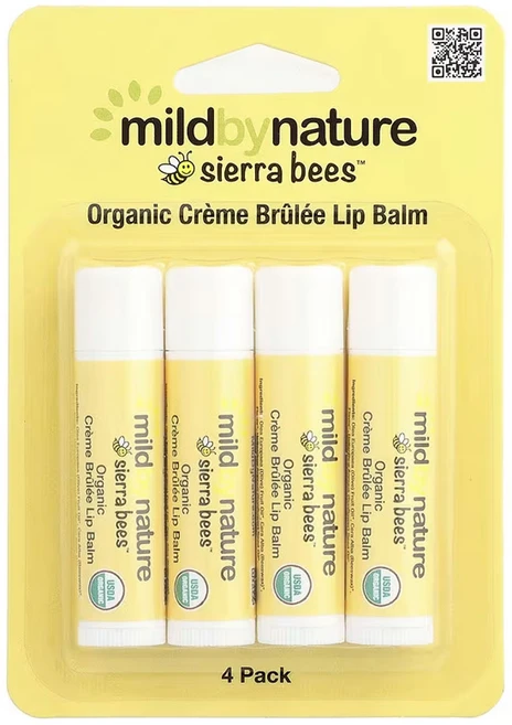 Mild By Nature Sierra Bees 립밤 크림 브륄레 4.25g 4개 - 쿠팡
