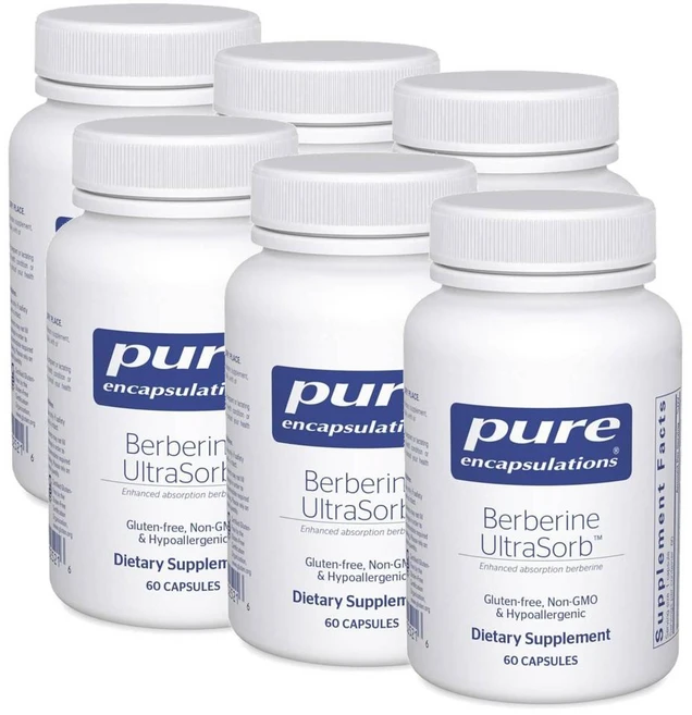 퓨어인캡슐레이션 베르베린 울트라소브 캡슐 Pure Encapsulations Berberine UltraSorb, 6개, 60정 - 쿠팡