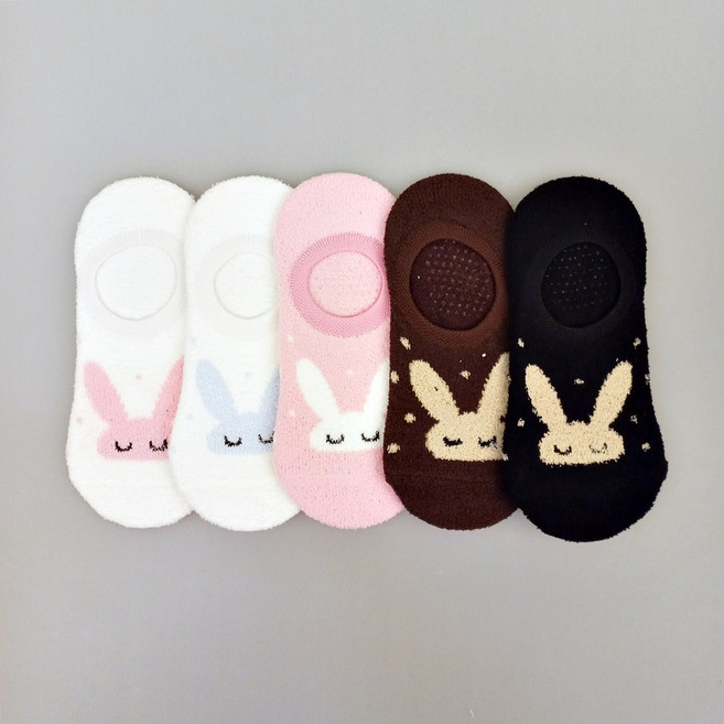 투레인 여성 토끼 캐릭터 수면 덧신 5color