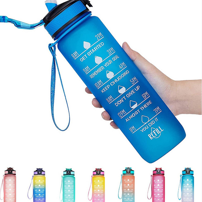 運動水壺 1000ml, 藍, 1套, 1000L