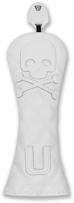 메다 골프 스컬 스티치 헤드커버, 화이트