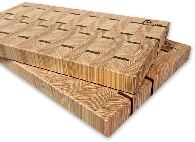 우드리아 나무 엔드그레인 캠핑 플레이팅 원목 도마 편백, 편백엔드그레인-대(45cm), 1개