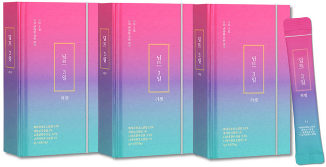 딥트3일 리셋 효소 딥트 생 유산균 클렌즈 8포 x 3, 24g, 3개