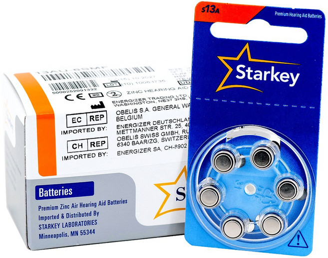 스타키 보청기 밧데리 10팩 총60알 S10A S13A S312A S675A 배터리모음전 보청기건전지 보청기약, 1세트, s13a 60알