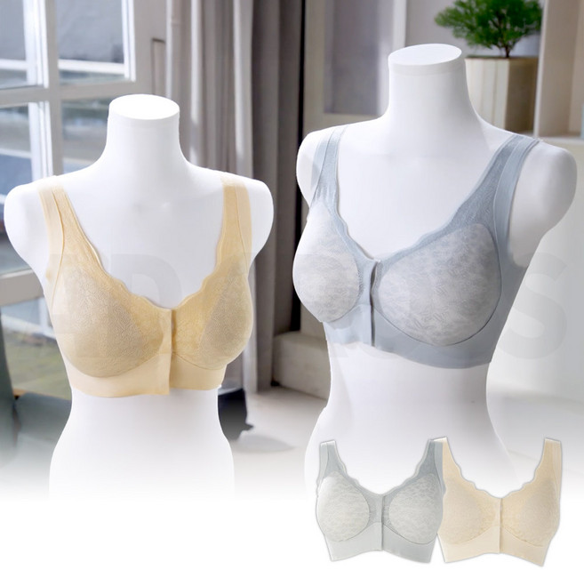 [인포벨]TV홈쇼핑정품 애드크로스 이블링 중년 이지브라 바른자세 앞후크 기능성 보정 브라 브래지어