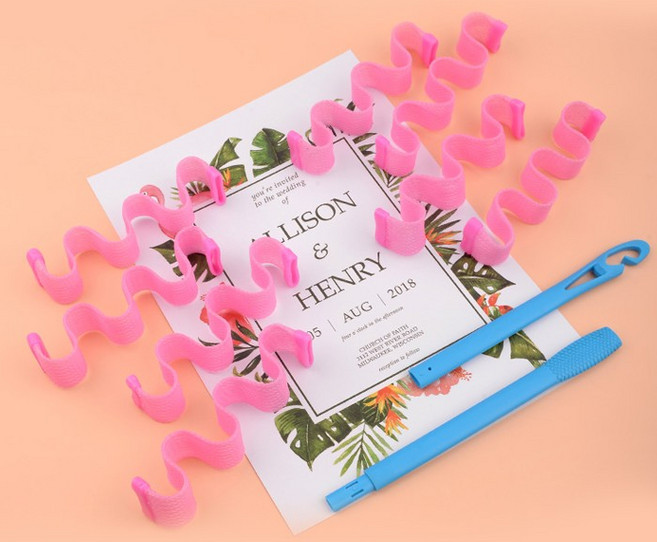 히피펌 물결펌 롤 고데기없이 웨이브 42cm 12pcs, 1개