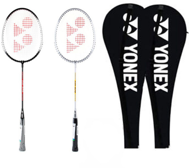 Yonex GR-020 배드민턴 라켓 2자루+가방, 1세트