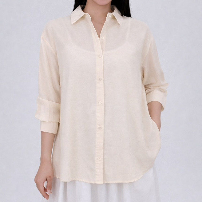 로멜 루즈핏 기본 무지 데일리 써머 셔츠 남방