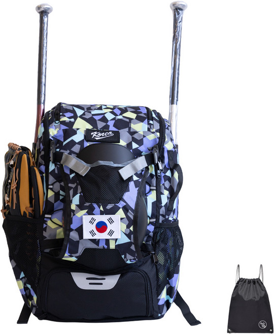 VITALO 코리아 프로플레이 멀티 백팩 야구 축구 농구 KOREA 가방 (PGN짐쌕가방 지급), 1개, 블루 믹스