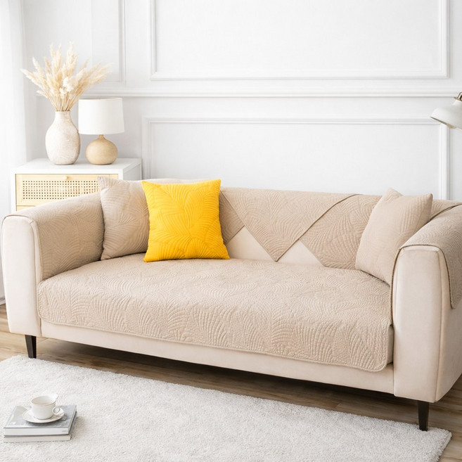 오포레 순면 소파패드 사계절 논슬립 쇼파매트 덮개