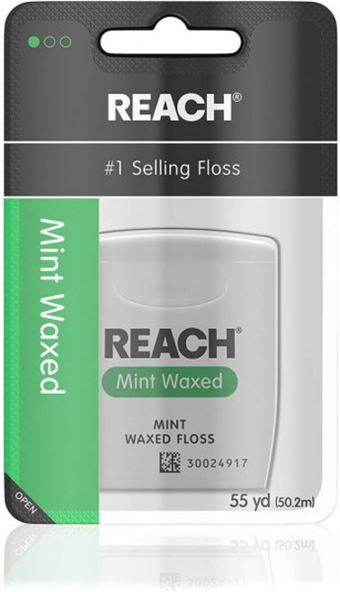 REACH(リーチ) 리치 치실 J&J 왁스 민트 향 55 야드 (50.2 m) 치간 칫솔 오랄 케어, 1개