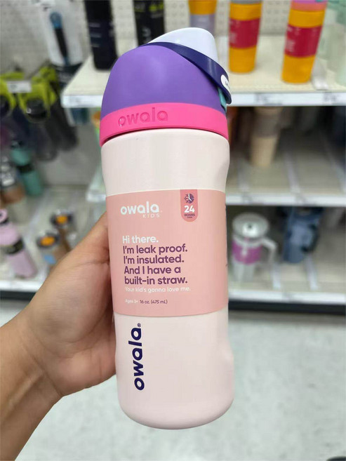 오왈라 텀블러 물병 대용량 Owala Freesip-16oz, 핑크(16oz) 345ml