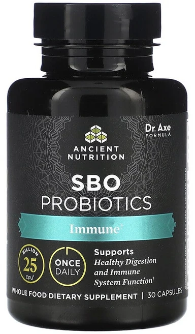 에이션트 뉴트리션 Ancient Nutrition SBO 프로바이오틱 면역 강화 250억CFU 캡슐 30정 ATN-02581, 1개 - 쿠팡
