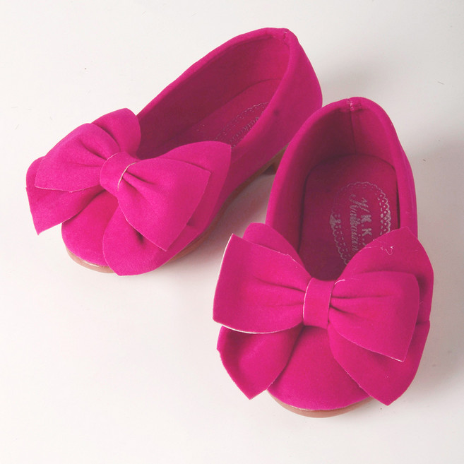 구체관절인형 부드러운 벨벳 텍스처와 사랑스러운 빅 리본이 포인트 루전돌 신발 Lusion Doll Shoes - Ribbon Plush Flats Shoes (Hot Pink), 1개