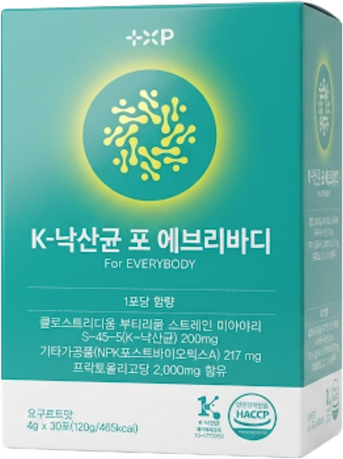New k낙산균 포 에브리바디 셀프 보호막 강력한 생존력 특허받은 낙상균 생균 유산균 대사산물 유산균먹이 3종 배합 포뮬러 분말, 1세트, 30회분