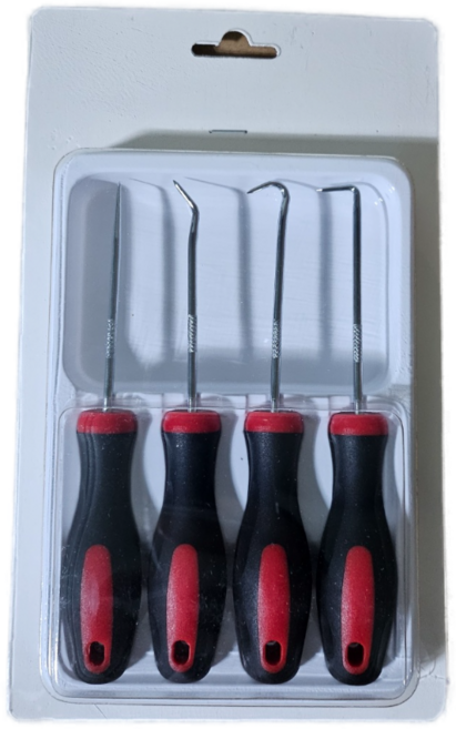 오링풀러세트 기억자 갈고리 후크 송곳 오링플러 가스켓 오링 교체, 오링풀러세트(4pcs), 1세트