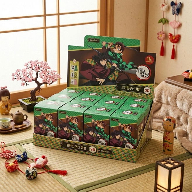 쿠션감이 좋은 랜덤 가방고리 프린팅 키링, 1개