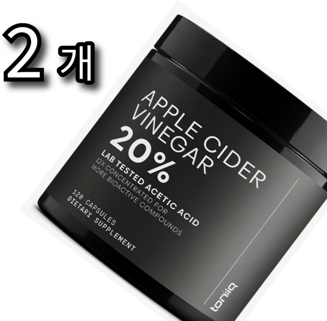 토니크 애플 사이다 비니거 20%, 2개, 120정 - 쿠팡