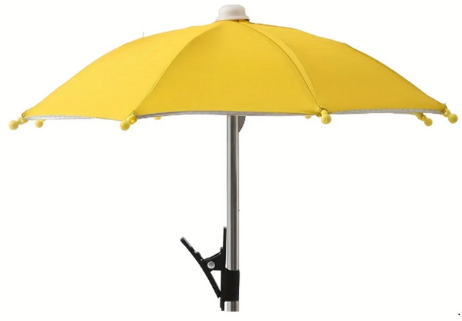 킹콩 오토바이 자동차 네비게이션 핸드폰 햇빛가리개 높이조절 클립 탈부착, 1개, 옐로우