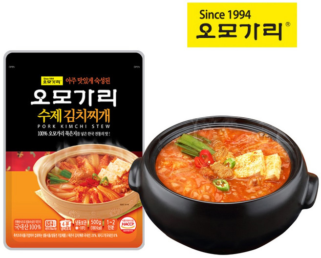 오모가리 수제 참치/돼지고기 김치찌개 500g* 6팩, 돼지고기 김치찌개 * 3팩 + 참치 김치찌개 * 3팩, 1세트, 500g