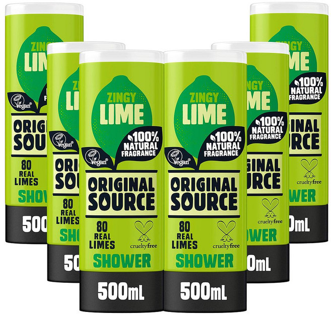 Original Source 오리지널 소스 리얼 라임 샤워 젤 500ml 6팩