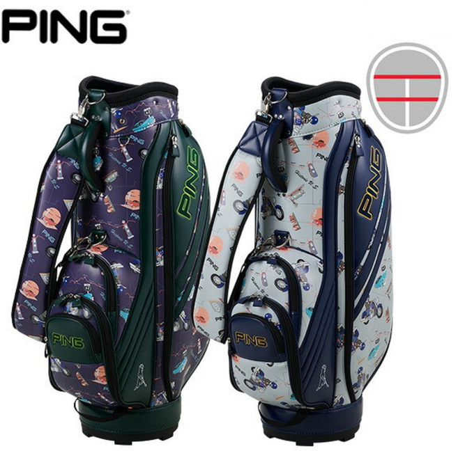 PING MR.PING 미스터 핑 라이더 캐디백 CB-N2506 2025년, 실버 네이비