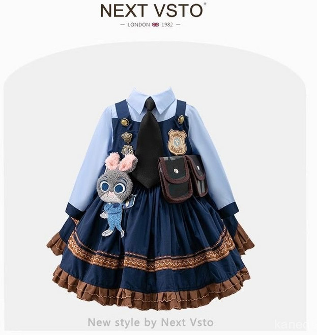 사랑스러운 경찰 소녀 드레스 유니크한 디자인과 재미 요소!LZZ