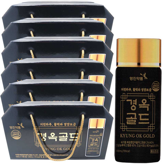 영진약품 경옥골드 (선물용) 숙지황 인삼농축액 인삼사포닌 음료 드링크, 100ml