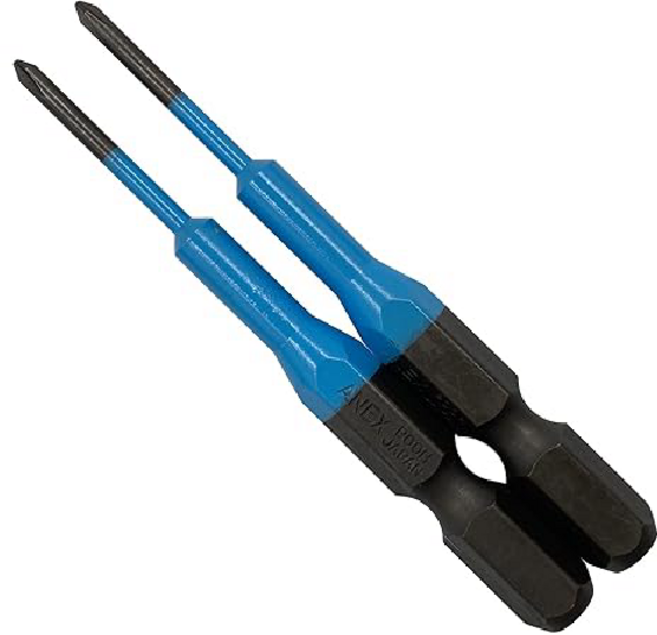 아넥스 컬러 단면비트 ACD-00065 65mm 드라이버 정밀 일제 공구 숏비트 얇은비트, 1
