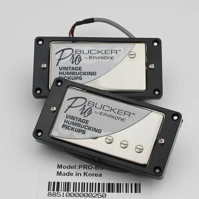 에피 LP 스탠다드 프로 일렉트릭 기타 알니코 험버커 픽업 니켈 골드 커버 1 세트, [02] BUCKER with Black, 1개