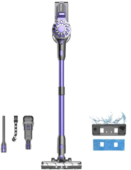 최신형 틴도우 차이슨 무선 청소기 BLDC 흡입력 좋은 진공청소기 +물걸레 기트+다양한 구성품, 퍼플, V07
