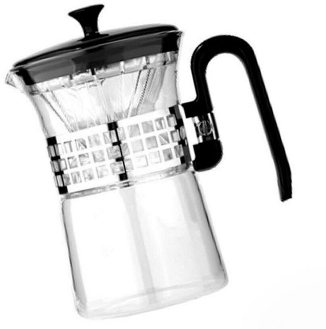 YJ 홈카페 올인원 드립 서버 핸드드립 포트 커피추출기 일체형 실버 350ml, 1개