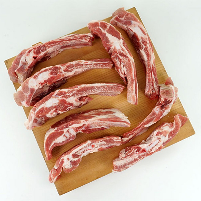 고기생각 미국산 절단 스페어립 냉동 2kg 돼지고기 돼지 등갈비 쪽갈비, 1개