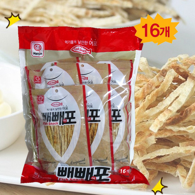국민간식 코스트코 빼빼포 어포 빼빼어포, 24g, 16개
