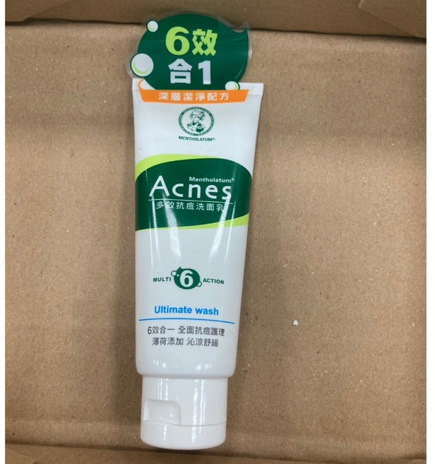 曼秀雷敦洗面乳系列-售價94元 效期2027/4, 1個, 曼秀雷敦6效合1抗痘洗面乳100g
