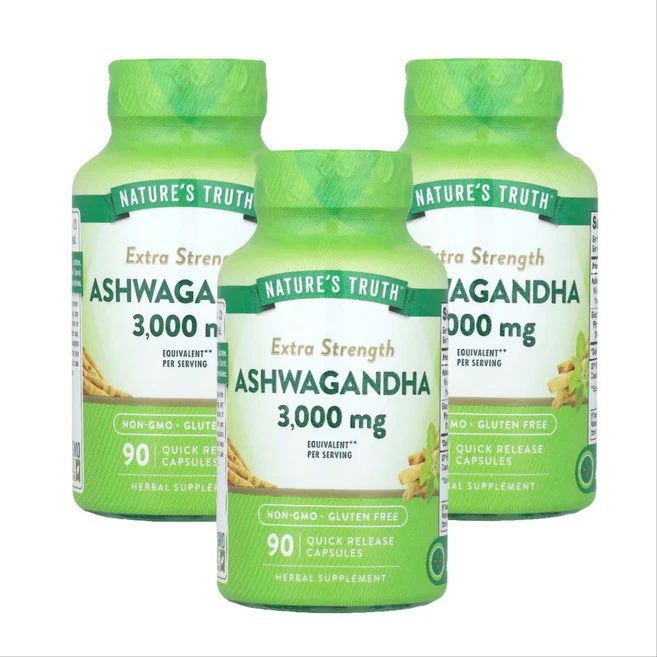 네이처스트루스 아슈와간다 엑스트라 스트렝스 3000mg 90캡슐 X 3통 - 쿠팡
