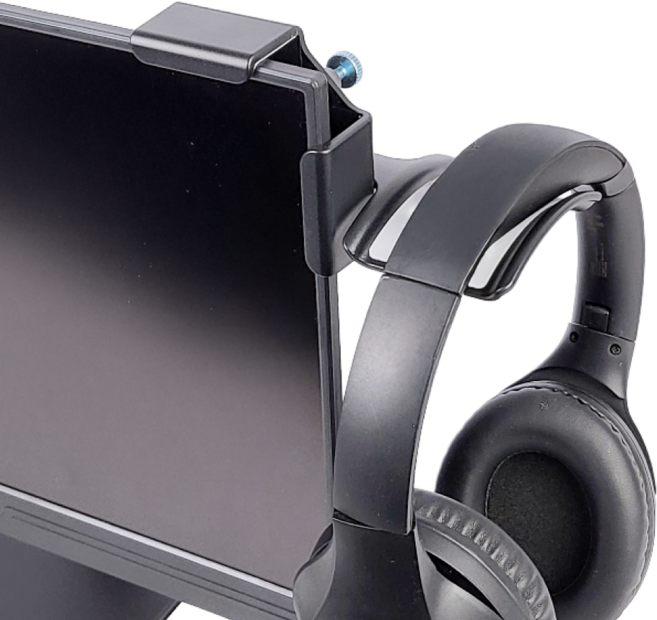 모니터 헤드셋 거치대 스탠드 걸이, 1개, 블랙, HS