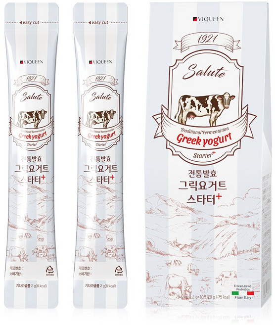 바이퀸 이탈리아 그릭 요거트 스타터 파우더 분말 상온발효, 2g, 10개입, 1개