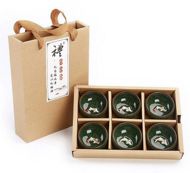 대만 물고기잔 소주잔 술잔 사케잔 컵 6색 폼 팩, 그린 물고기 있음 6개 세트, 1개