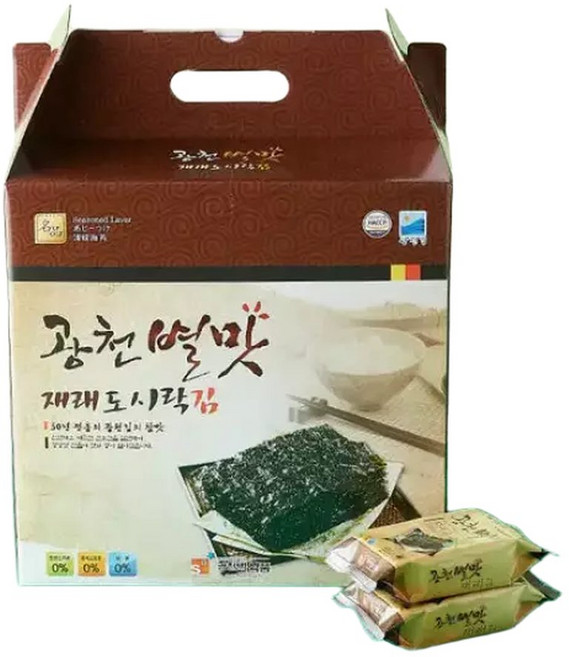 작심밀도산지직송 별맛 광천재래김(도시락김 32봉), 1개