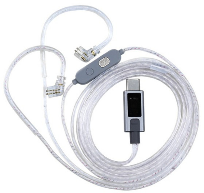 KZ M2 C핀 듀얼마이크 은도금 이어폰 업그레이드 케이블 Type-C, M2 Type C Mic C PIN, 1개