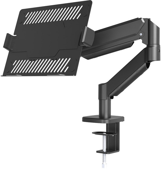 Bracketon 360도 회전 노트북 모니터 겸용 암, 1개, 블랙