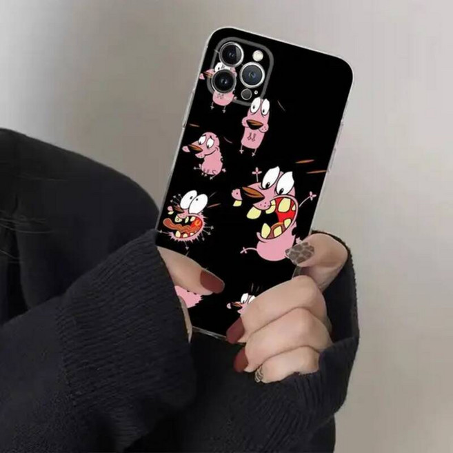 펫드라이룸 강아지 애견 드라이기 Funda-iPhone 14 11 12 13 미니 프로 XS 맥스 커버 6 7 8 플러스 X XR SE 만화 용기 겁쟁이 전화 케이스, For iphone 12_2, a3