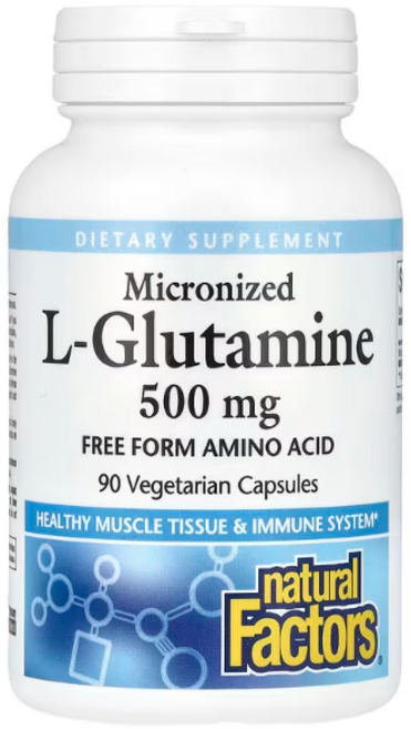 네추럴팩터스 미분화 L. 글루타민 500mg 베지캡슐, 1병, 1개, 90정